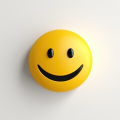 Fototapeta premium Smiley Face mascot for a company 3D logo. Generative AI
