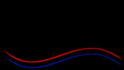 line red and blue in black background
