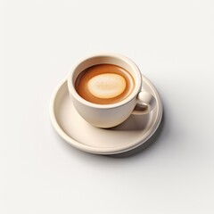 Fototapeta premium Coffee Cup mascot for a company 3D logo. Generative AI