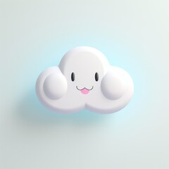 Cloud mascot for a company 3D logo. Generative AI