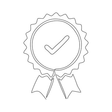 recommend clip art: continuous line drawing of award ribbon.