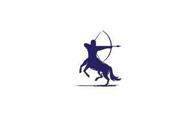 Human horse or animal with arrow logo designs