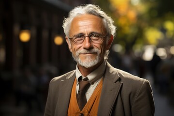 Caucasian Man Professor Backdrop Scene Handsome Generative AI