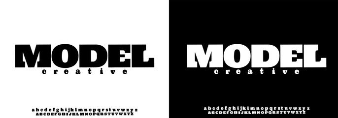 Modern Bold Font and Heavy Font. Typography urban style alphabet fonts for fashion, sport, technology, digital, movie, logo design, vector illustration