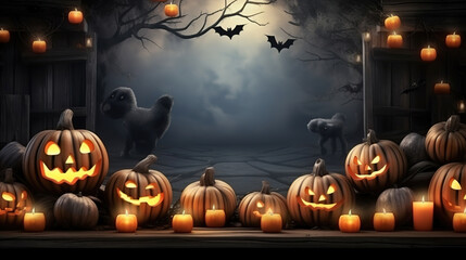 Happy Halloween banner or party invitation background