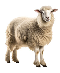 Sheep isolated on the transparent background PNG.