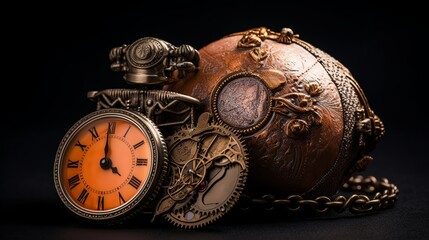 steampunk, backgrounds, industrial, vintage, retro, gears, machinery, clockwork, Victorian, technology, gears and cogs, mechanical, grunge, steam-powered, fantasy, industrial generative ai