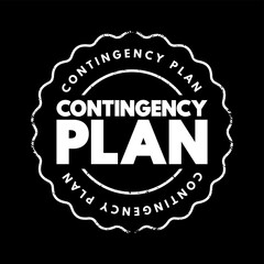 Contingency Plan - plan devised for an outcome other than in the usual plan, text concept stamp