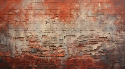 AI generated illustration of a stained brick wall