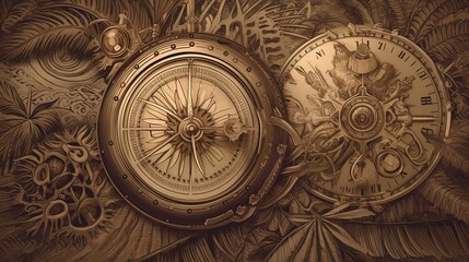 Fototapeta na wymiar steampunk, backgrounds, industrial, vintage, retro, gears, machinery, clockwork, Victorian, technology, gears and cogs, mechanical, grunge, steam-powered, fantasy, industrial generative ai