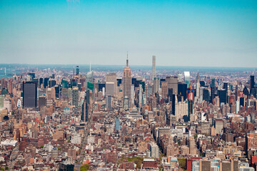 Empire State Building in the Center of a City View on New York City