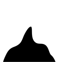 Fototapeta premium Cream Cone Silhouette