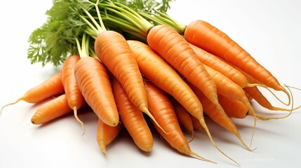 AI generated illustration of a stack of fresh carrots
