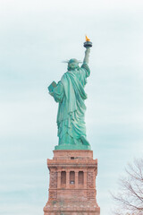 Statue of Liberty from behind in New York City