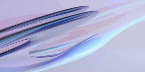 Liquid metal lines. Modern abstract background. Realistic 3D rendering.