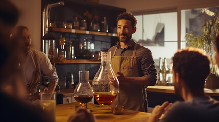 Homebrewing Workshop: A homebrewing expert teaches friends the basics of brewing beer at home
