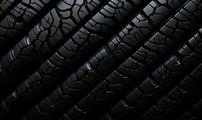Texture background made from new car tires.
