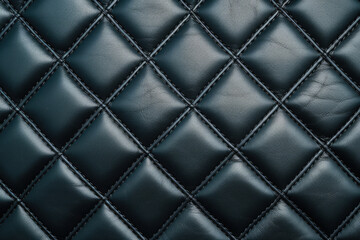 Unveiling the Intricate Craftsmanship: A Captivating Close-up of Exquisite Quilted Leather, Revealing Opulent Texture and Handcrafted Elegance in High-Quality Fashion.