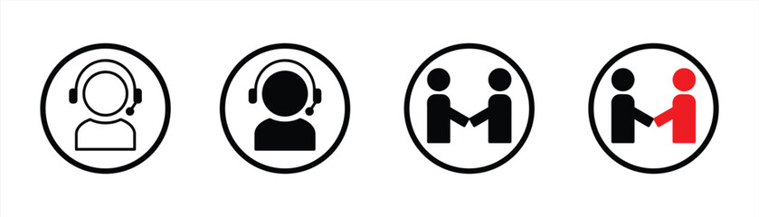 costumer service icon set. graph icon, vector illustration