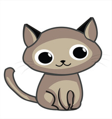 It's a cartoon cat it's editable