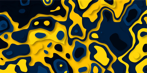 Paper cut 3d render topography abstract ,beautiful color palette colors, waves and layers, flat fiber structures, holes, macro texture digital art ,background for desktop, vector illustration