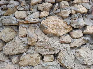 stone wall, plastered stones, background