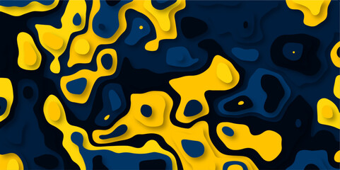 Paper cut 3d render topography abstract ,beautiful color palette colors, waves and layers, flat fiber structures, holes, macro texture digital art ,background for desktop, vector illustration