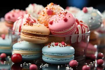 Obraz na płótnie Canvas Colorful background with festive sweets.