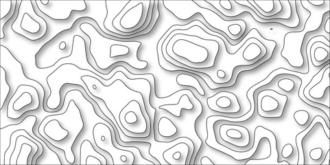 3D Contour map background. Vector geography scheme and terrain. Topography grid map. Stylized topographic contour map. Geographic line mountain relief. Abstract lines or wavy backdrop background.