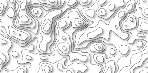 3D Contour map background. Vector geography scheme and terrain. Topography grid map. Stylized topographic contour map. Geographic line mountain relief. Abstract lines or wavy backdrop background.