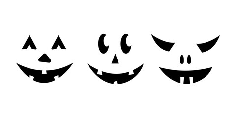 Simple jack o lantern smile silhouette