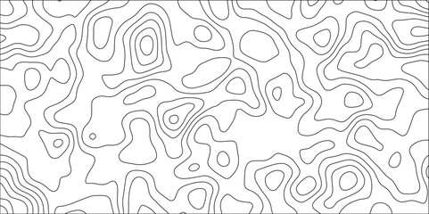 Contour map background. Vector geography scheme and terrain. Topography grid map. Stylized topographic contour map. Geographic line mountain relief. Abstract lines or wavy backdrop background.