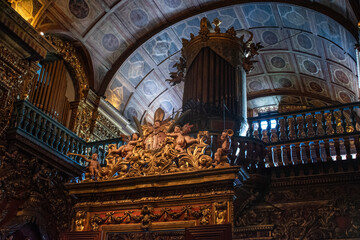 Rio de Janeiro, Brazil: interiors of the Abbey of Our Lady of Montserrat (Abadia de Nossa Senhora...