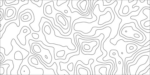 Contour map background. Vector geography scheme and terrain. Topography grid map. Stylized topographic contour map. Geographic line mountain relief. Abstract lines or wavy backdrop background.
