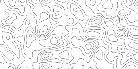 Obraz premium Contour map background. Vector geography scheme and terrain. Topography grid map. Stylized topographic contour map. Geographic line mountain relief. Abstract lines or wavy backdrop background.