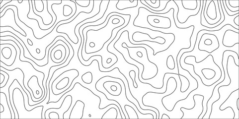 Contour map background. Vector geography scheme and terrain. Topography grid map. Stylized topographic contour map. Geographic line mountain relief. Abstract lines or wavy backdrop background.
