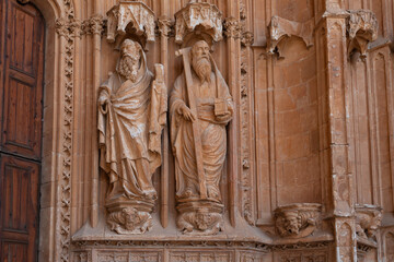 Sculpture in Gothic Cathedral of Mallorca in Plama