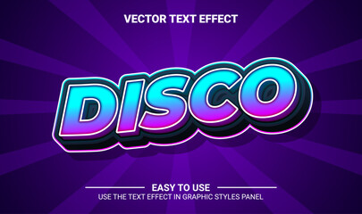 3d disco editable text effect