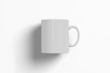 A white glass cup that stands firmly with a good perspective to be used as a template or background