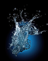 Splash effect with water - stock photography