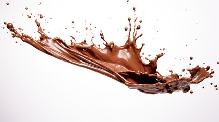 Splash effect with melted chocolate - stock photography
