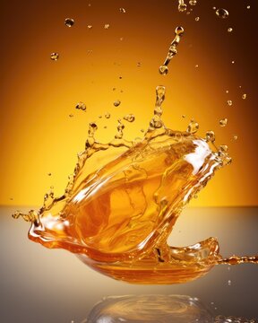 Splash effect with honey - stock photography