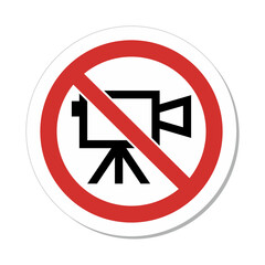 ISO Prohibition Sign: No Video Symbol