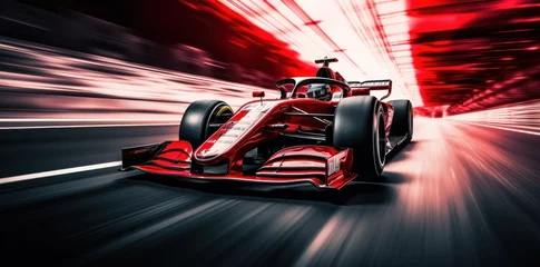 Fotobehang Red formula car © yganko