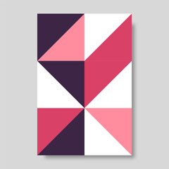 Brochure cover designs in colorful geometric style. A4 format templates for business card, poster, flyer, covers. Modern vector illustration