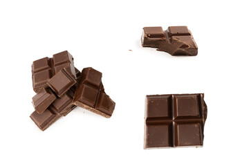 A chocolate bar isolated on white background.