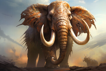 Ancient species of Elephant, AI GENERATED
