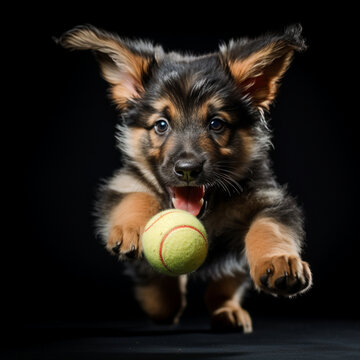 Pastor Inglês Pastoreando Cachorro Com Bola De Tênis Imagem de Stock -  Imagem de jogo, inglês: 177133179