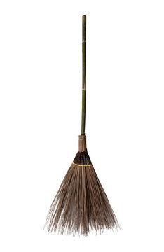 Coconut stick broom on transparent background (PNG File)