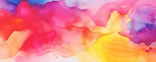 Fototapeta premium Illustration of abstract watercolor painting with vibrant colors